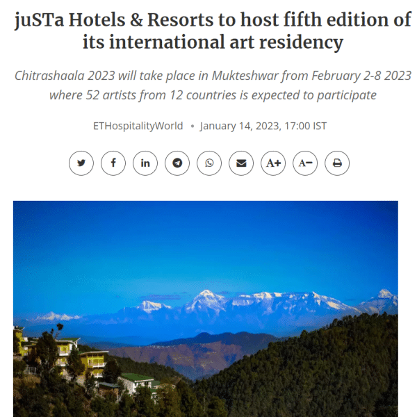 The upcoming 5th edition of Chitrashaala in 2023 by jüSTa Hotels & Resorts is featured in ETHospitalityWorld