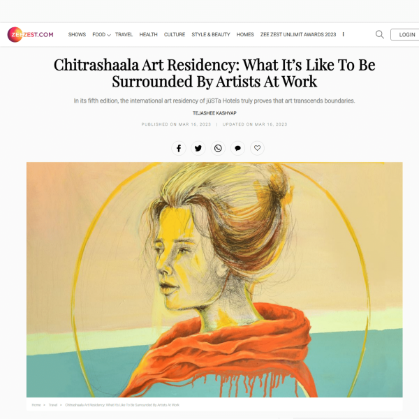 Chitrashaala Art Residency 2023 by jüSTa Hotels & Resorts Featured in ZEEZEST