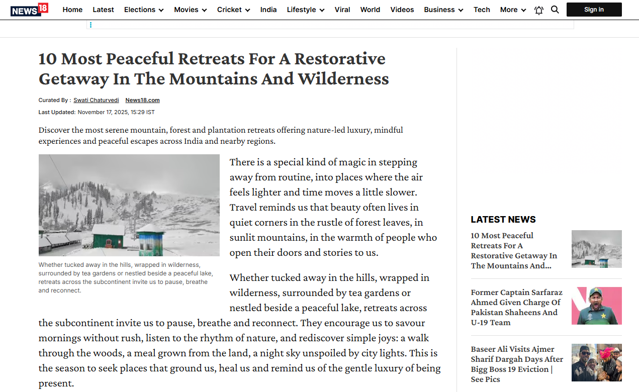 10 Most Peaceful Retreats For A Restorative Getaway In The Mountains And Wilderness